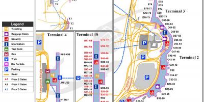 میڈرڈ میں بین الاقوامی ہوائی اڈے کا نقشہ