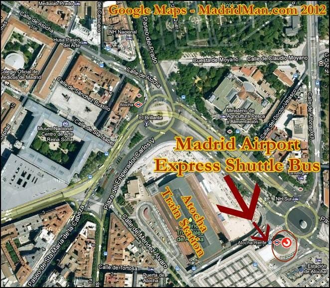 puerta de atocha ٹرین اسٹیشن کا نقشہ