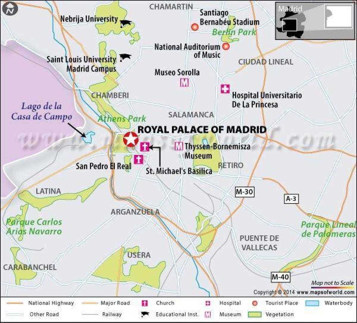 نقشہ رئیل میڈرڈ کے محل وقوع