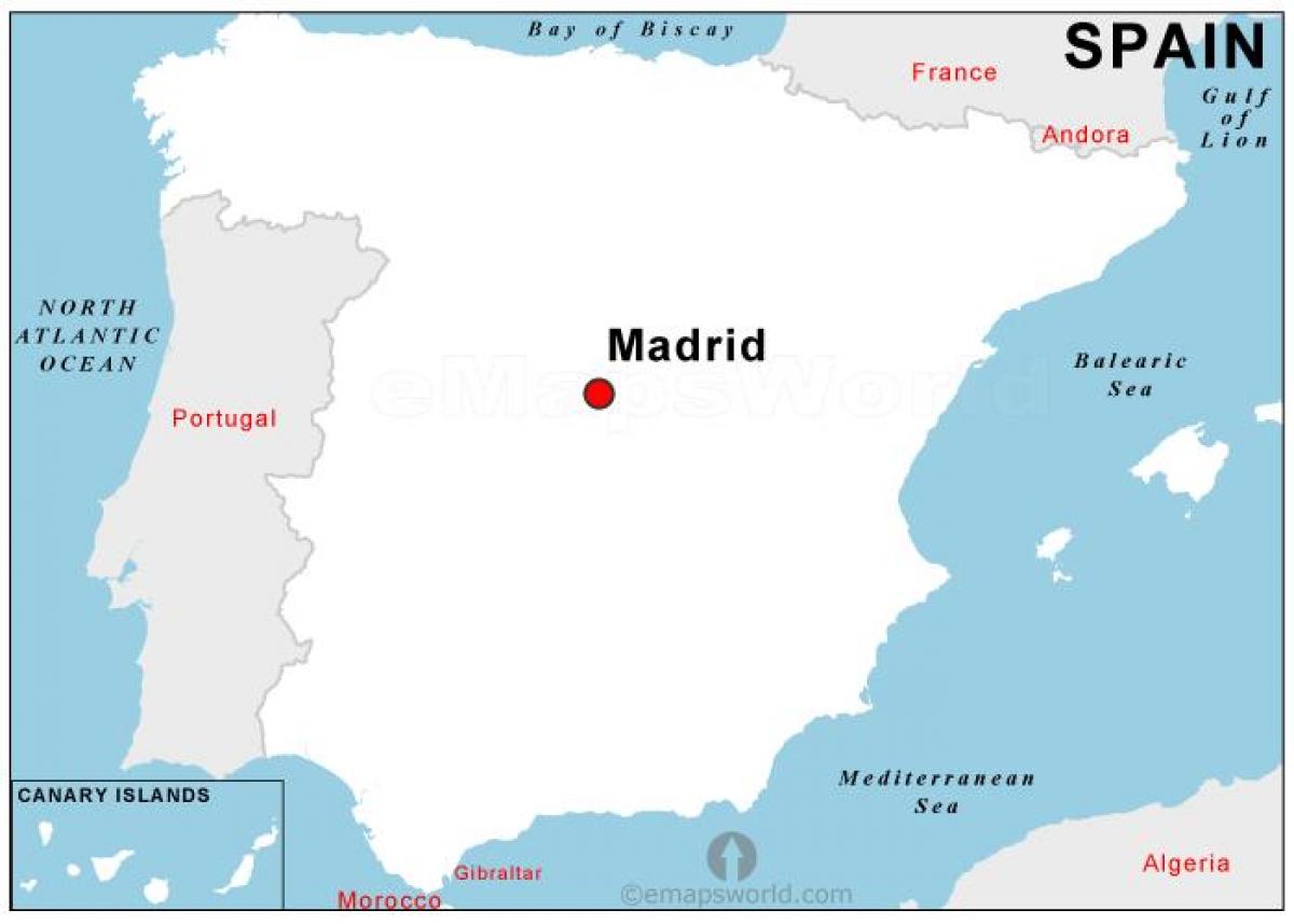 کا نقشہ سپین کے دارالحکومت