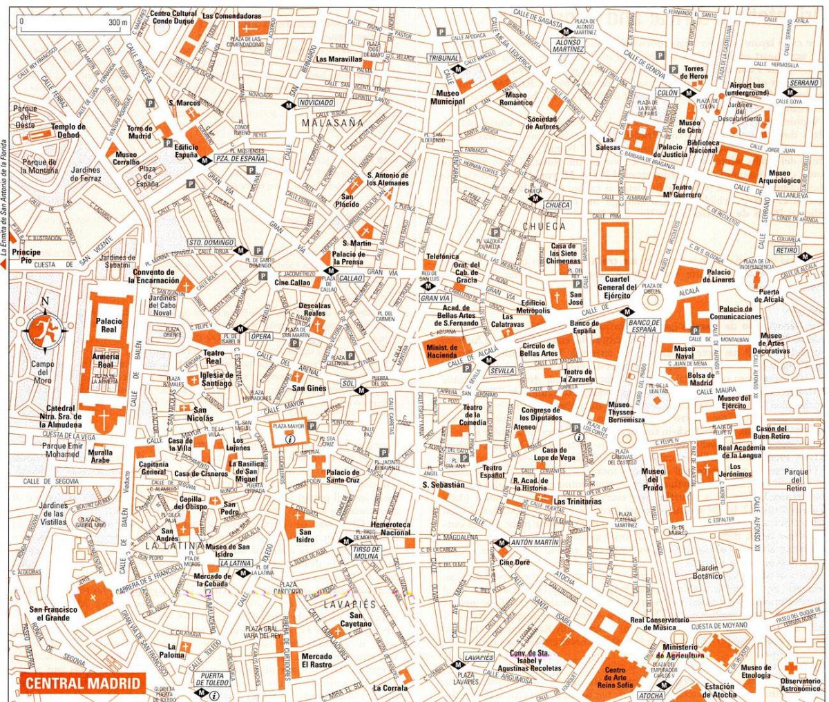 سڑک کے نقشے میڈرڈ سپین
