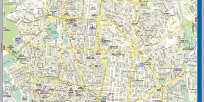 سڑک کے نقشے میڈرڈ شہر کے مرکز